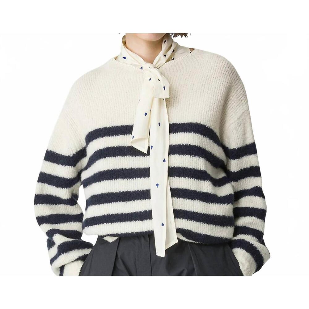 NEW FORTE FORTE cashmere mariniere sweater in beurre